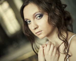 Naklejka premium romantic bride woman