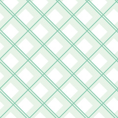 Fototapeta na wymiar Seamless turquoise diagonal abstract squares and lines pattern vector