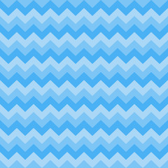 Seamless chevron pattern three blue colors. Vector