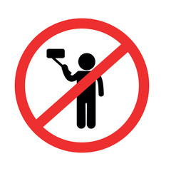 no selfie sign