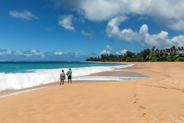 Walking on Beach in Kauai