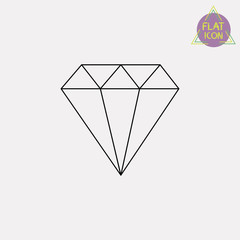 diamond line icon