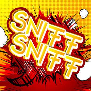 Sniff Sniff- Vector Illustrated Comic Book Style Expression.