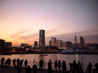 Minatomirai in twilight ,Yokohama,Japan