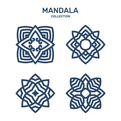 Mandala Logo Collection Set Vector Template