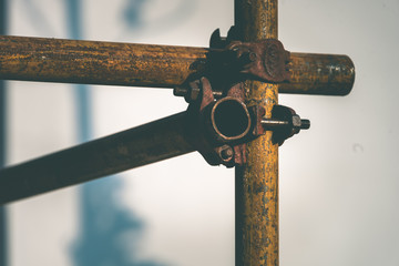 full frame shot of scaffold,construction site.