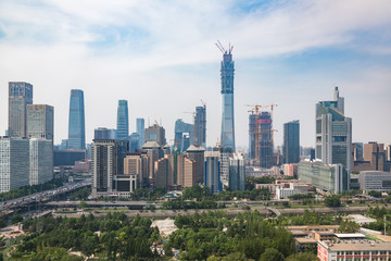 Fototapeta na wymiar panoramic view of cityscape,midtown skyline,shot in Beijing,China.