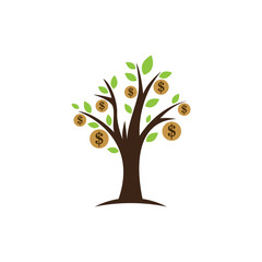 money tree vector logo