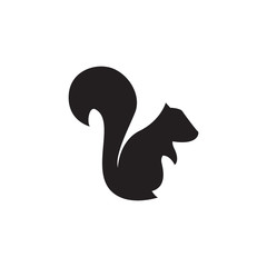 squireel silhouette logo 