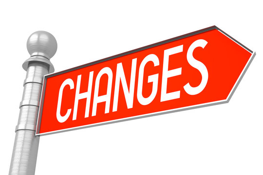 Changes - red signpost