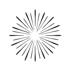 Obraz premium Hand Drawn Vintage Sun burst