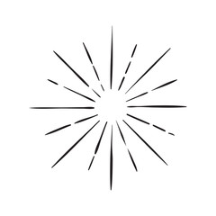 Hand Drawn Vintage Sun burst