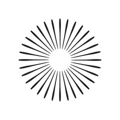 Obraz premium Hand Drawn Vintage Sun burst