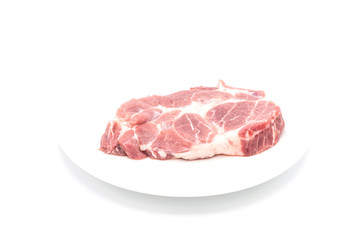 fresh raw pork isolated