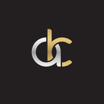 Initial lowercase letter ak, linked overlapping circle chain shape logo, silver gold colors on black background
 
