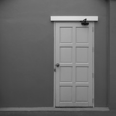 Abstract door with sand wall background