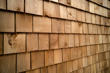 Wooden stack wall