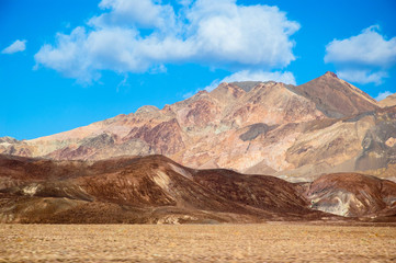 Desert rock mountain at Zabriskie Point, Death Valley National Park. California.