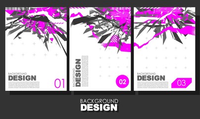Abstract explode geometric design creative elements template with polygons triangles & halftone dots & letters explosive style