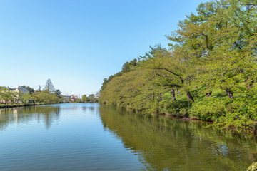 Fototapeta na wymiar 高田城の風景