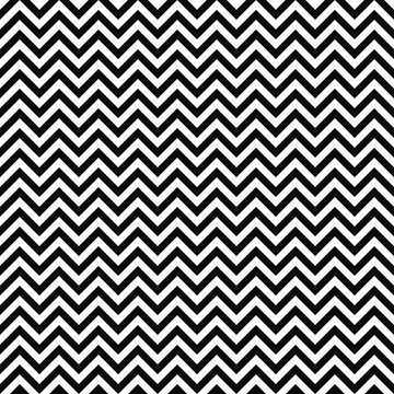 Vector seamless zigzag pattern. Chevron texture. Black-and-white background. Monochrome zigzag stripes design. Vector EPS10