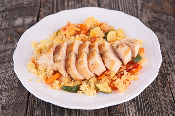 grilled chicken breast with couscous