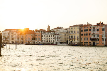 Grand Canal in sunset time, Venice, Italy