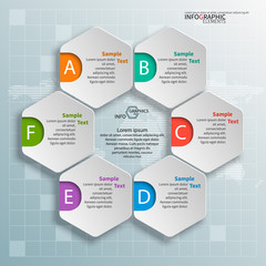Abstract 3D Paper Infographics