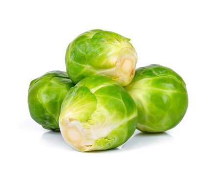 brussel sprout isolated on the white background