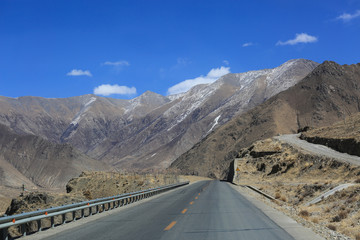 curve highway road in tibet