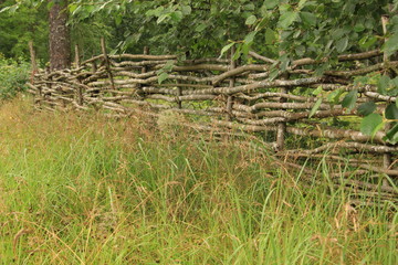 Country wattle fence