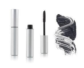 Black mascara with a single color swipe