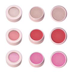 Set of containers with blushes