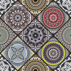 Seamless pattern. Vintage decorative elements. Hand drawn background. Islam, Arabic, Indian, ottoman motifs. Perfect for printing on fabric or paper.