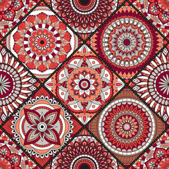 Seamless pattern. Vintage decorative elements. Hand drawn background. Islam, Arabic, Indian, ottoman motifs. Perfect for printing on fabric or paper.