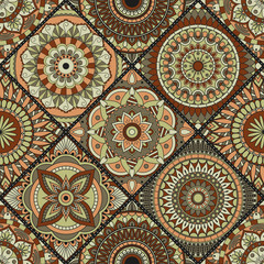 Seamless pattern. Vintage decorative elements. Hand drawn background. Islam, Arabic, Indian, ottoman motifs. Perfect for printing on fabric or paper.