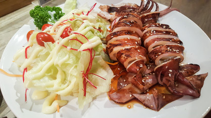 Grilled squid