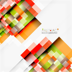 Fototapeta premium Abstract blocks template design background, simple geometric shapes on white, straight lines and rectangles