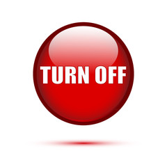 Red glossy Turn off button