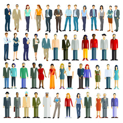 Verschiedene  Personen auf wei&szlig;, Illustration