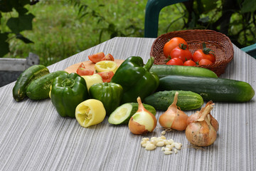 macro A table full of fresh vegetables