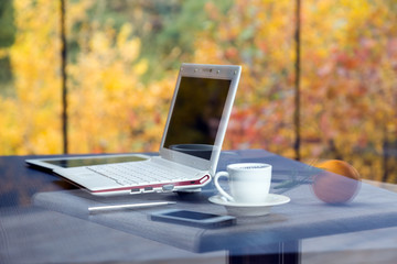 Business Items located on Cafe Table in Park View Terrace