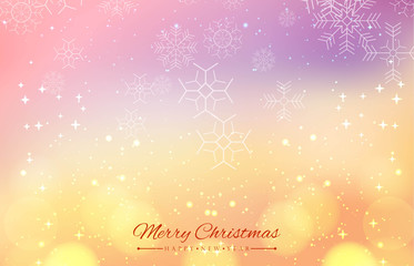 Colorful christmas snowflakes background