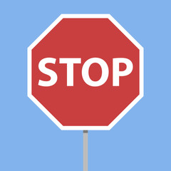 Stop sign. Vector illustration.