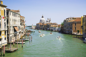 The Grand Canal and the Basilica of Santa Maria della Salute, Venice, Italy
