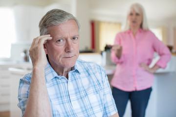 Mature Couple Having Argument At Home