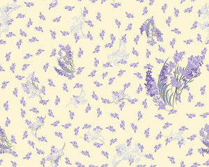 Floral lavender retro vintage background