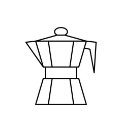 Moka pot icon in trendy flat style isolated on grey background. Kitchen symbol for your design, logo, UI. Vector illustration, EPS10.