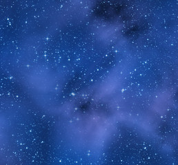 Obraz premium Milky way stars photographed with wide-angle lens. 2D render / illustration.