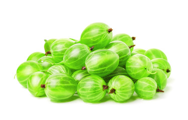 Heap of green ripe gooseberry